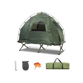 1-Person Folding Camping Tent with Sunshade and Air Mattress 1-Person Folding Camping Tent with Sunshade and Air Mattress